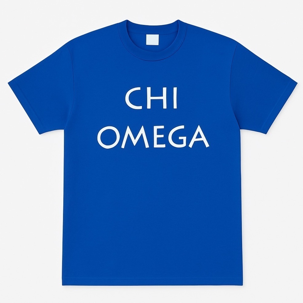 Chi Omega Blue Graphic T-Shirt